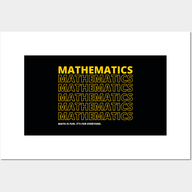 Mathematics Typography - Text Design Wall Art by sarsia